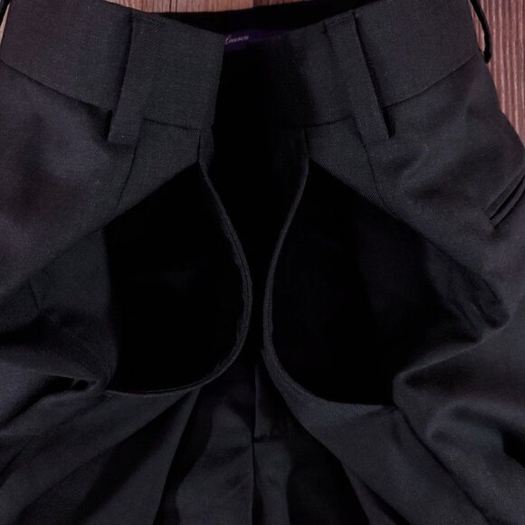 Ralph Lauren Purple Label Mens Size 40(41)x30 Charcoal Flat Front Pants Trousers - Picture 7 of 15